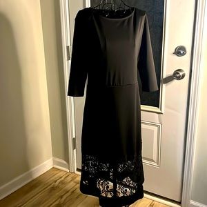 SHEIN Little Black Dress with Lace Hem